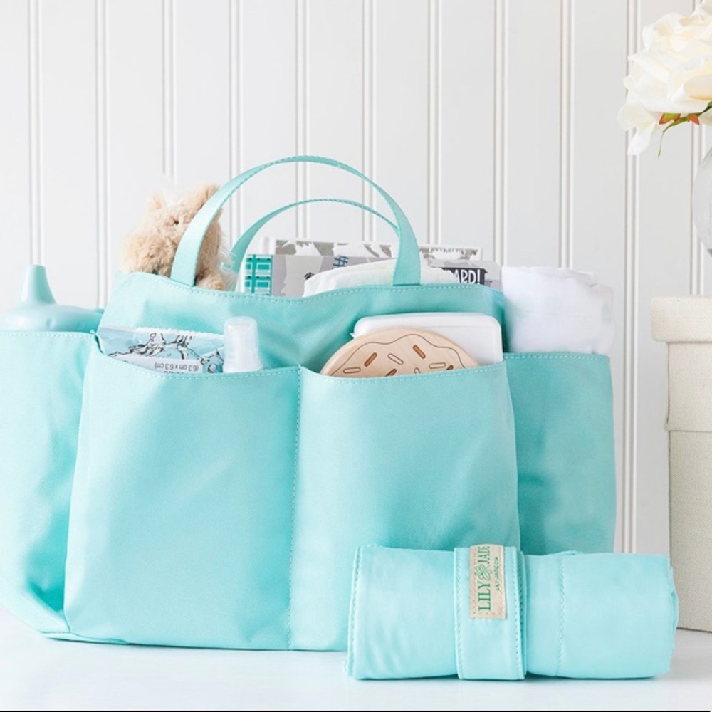 Lily Jade Teal Bag Organizer and Mat.